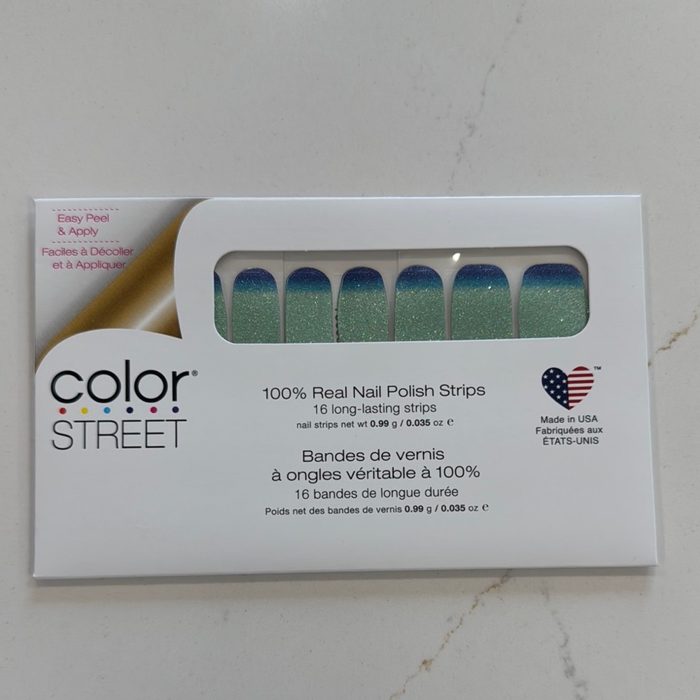 Color Street Nail Strips- Green and Blue Gradient